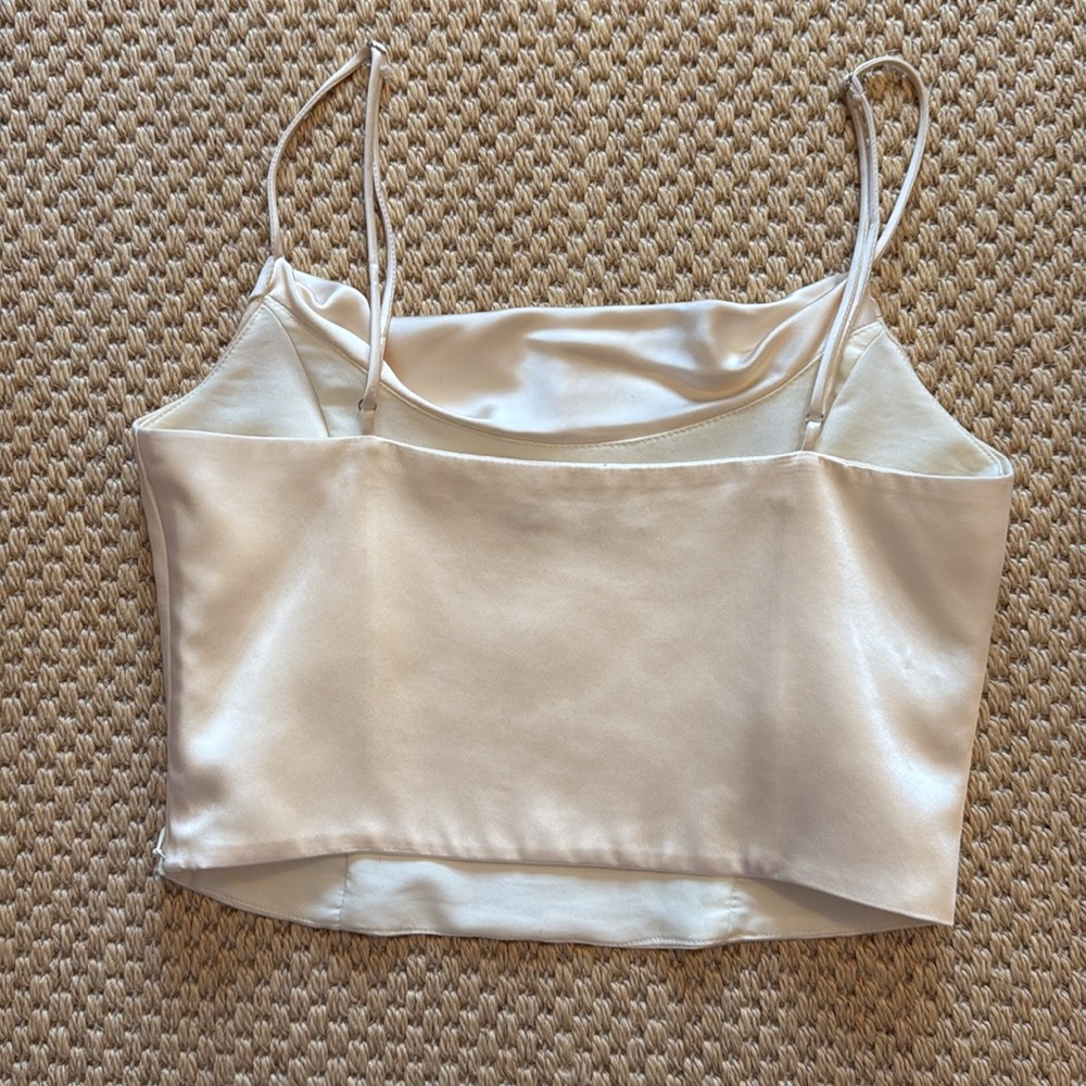 Zara Satin Effect Crop Top - Picture 4 of 8